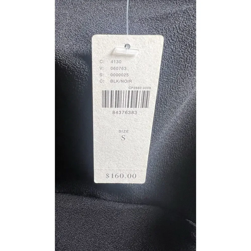 Anthropologie Cowl Neck Strappy Black Smocked Bodycon Event Party Dress Sz S NEW - Picture 11 of 14